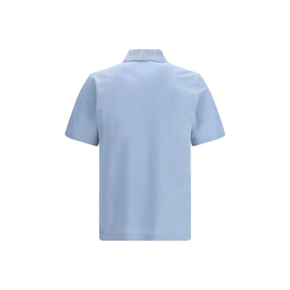Ferragamo Blue Cotton Polo Men's Shirt - Picture 2 of 3